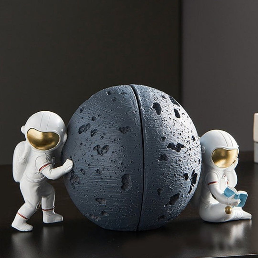 Astronaut Lunar Bookend Pair 6